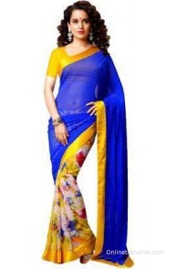 Glory Sarees Floral Print Bollywood Georgette Sari